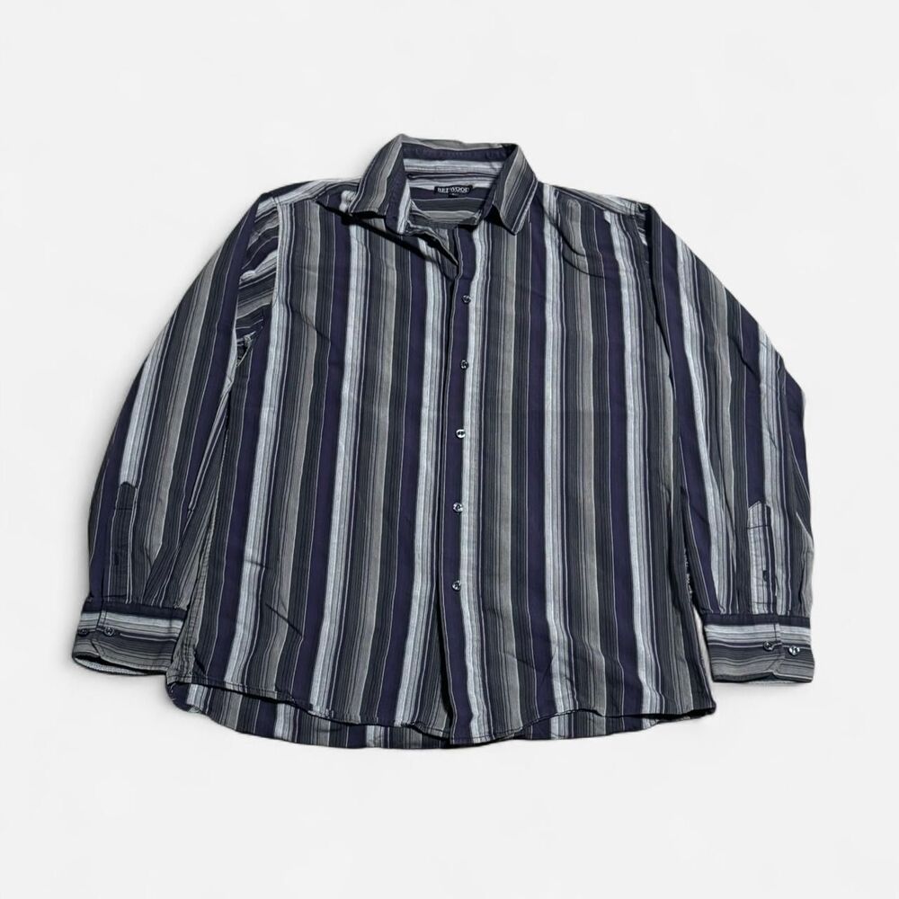 Redwood black and grey checkered large size button up shirt #redwood